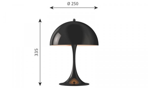 Panthella Table 250 ブラック