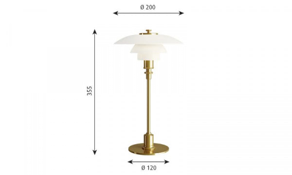PH 2/1 Table Brass Metallized