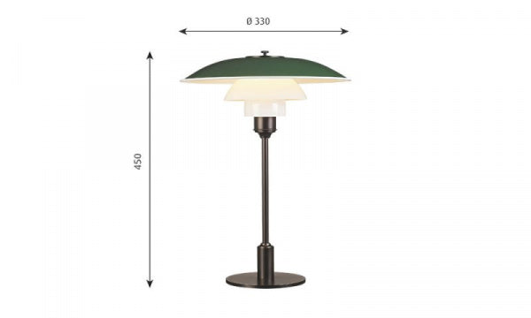 PH 3 1/2-2 1/2 Table Green