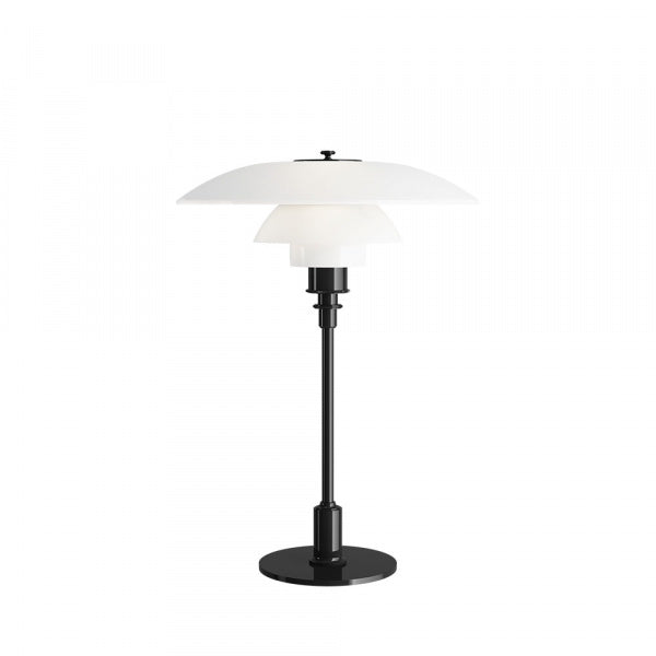 PH 3 1/2-2 1/2 Glass Table, Black Metallized