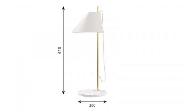 Yuh Brass Table Lamp, LED, 27K White