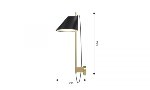Yuh Wall Brass LED 27K Black