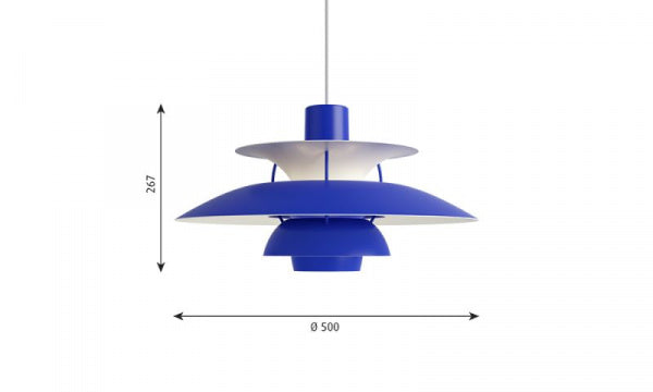PH 5 MONOCHROME pendant light, blue