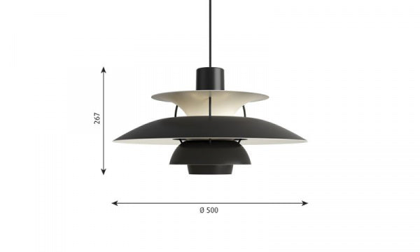 PH 5 MONOCHROME pendant light, black