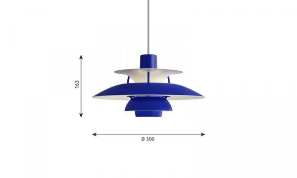 PH 5 Mini MONOCHROME Pendant Light, Blue