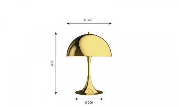Panthella Table 320 真鍮メタライズド