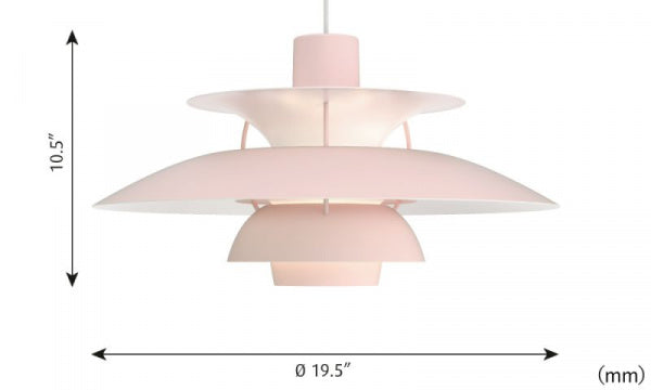 PH 5 MONOCHROME Pendant Light Pale Rose