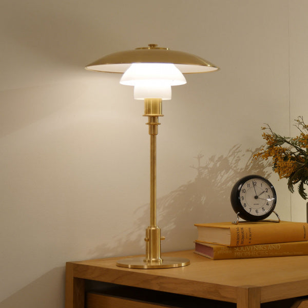 PH 3/2 Table Brass x Milky Glass