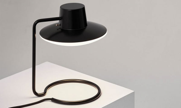 AJ Oxford Table Lamp Metal Black H28cm