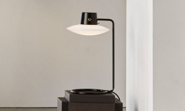 AJ Oxford Table Lamp Glass Black H41cm