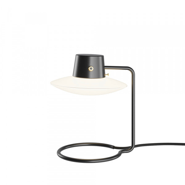 AJ Oxford Table Lamp Glass Black H28cm
