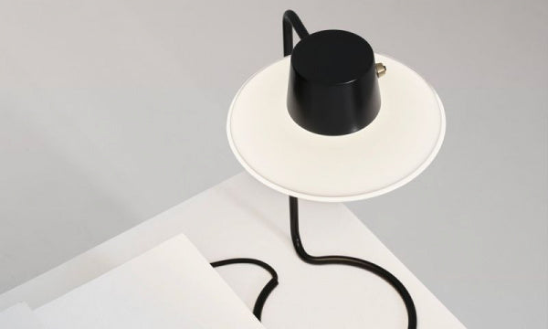 AJ Oxford Table Lamp Glass Black H28cm