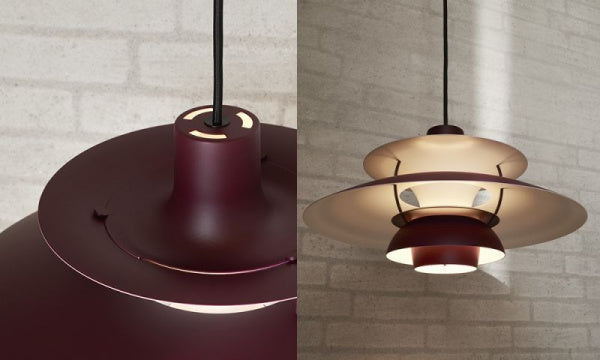 PH 5 MONOCHROME pendant light, burgundy