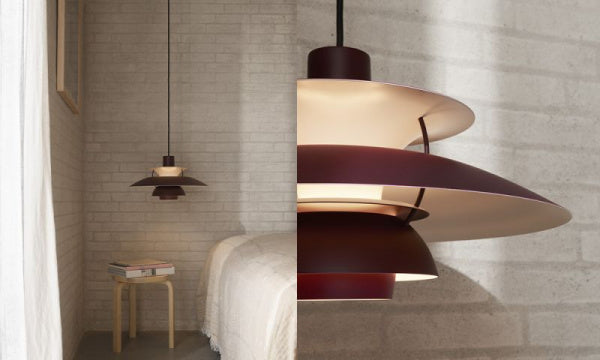 PH 5 MONOCHROME pendant light, burgundy