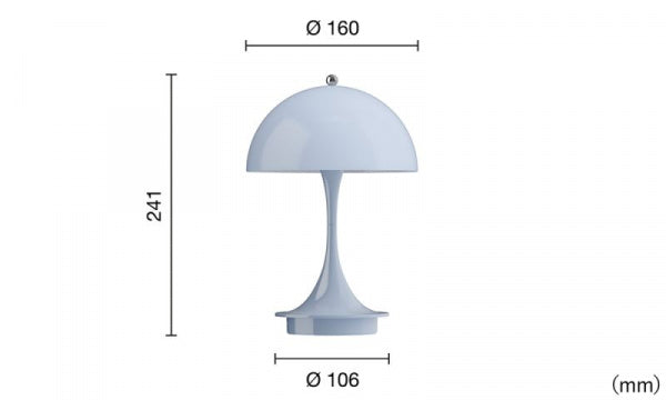 Panthella Portable 160 V3 Opal Pale Blue