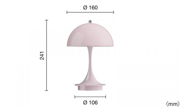 Panthella Portable 160 V3 Opal Pale Rose
