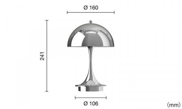 Panthella Portable 160 V3 Silver Chrome