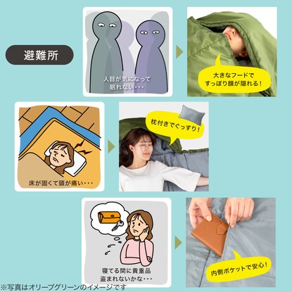 クッション型多機能寝袋（ダークグレー）