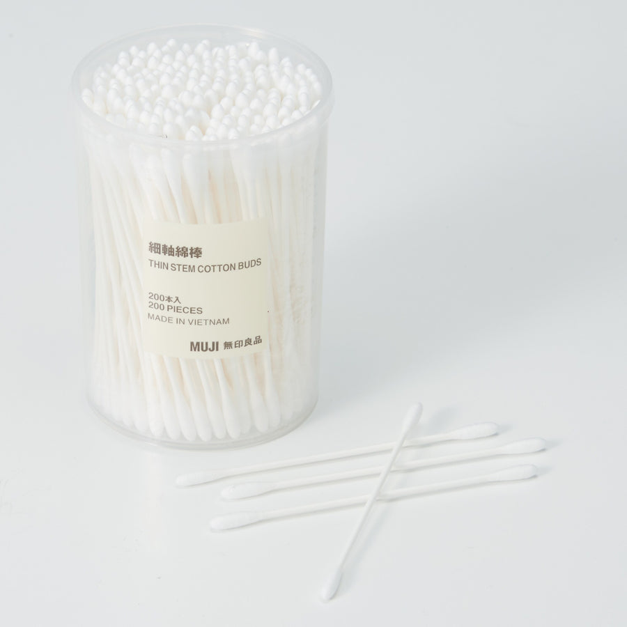 Thin cotton buds, 200 in a case