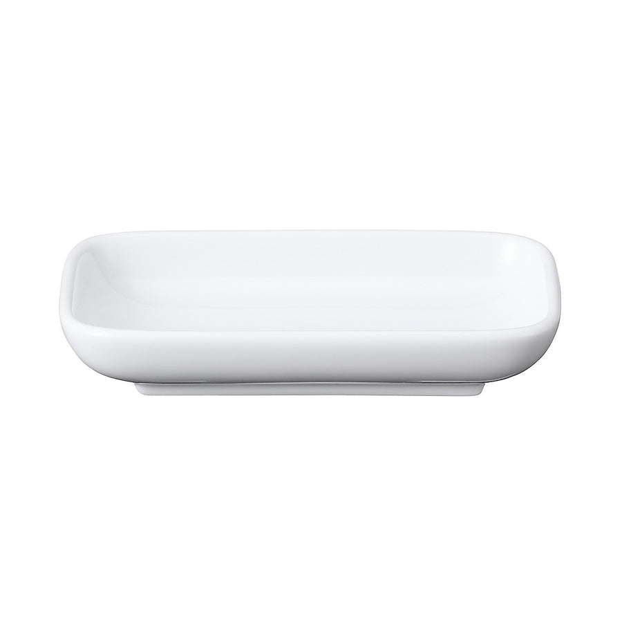 White porcelain rectangular plate, small