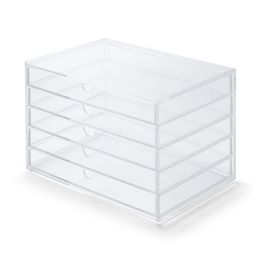 Stackable acrylic case, horizontal, 5 shelves