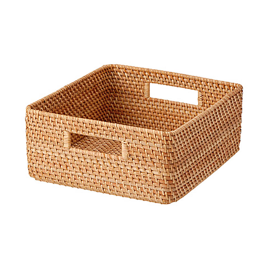 Stackable Rattan Square Basket, Medium