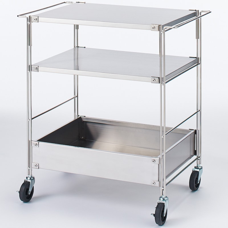 Stainless Steel Unit Shelf Wagon Set