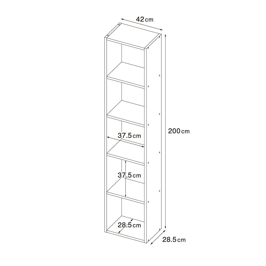 スタッキングシェルフ・5段・オーク材