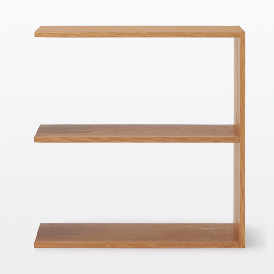 Stacking shelf, wide, additional 2 shelves, oak