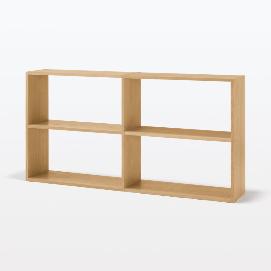 Stacking shelf, wide, additional 2 shelves, oak