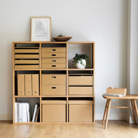 無印良品(MUJI) スタッキングシェルフセット・3段×2列・オーク材