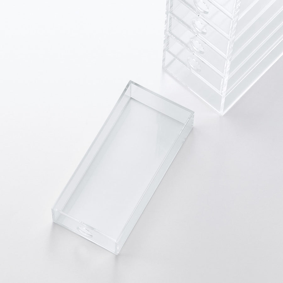 Acrylic small item storage, 6 shelves