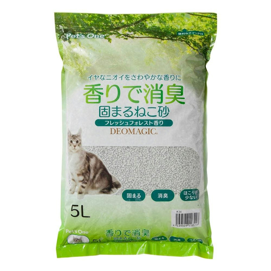 Cat Litter Deomagic Fragrance Deodorizing Hardening Cat Litter Fresh Forest Scent 5L