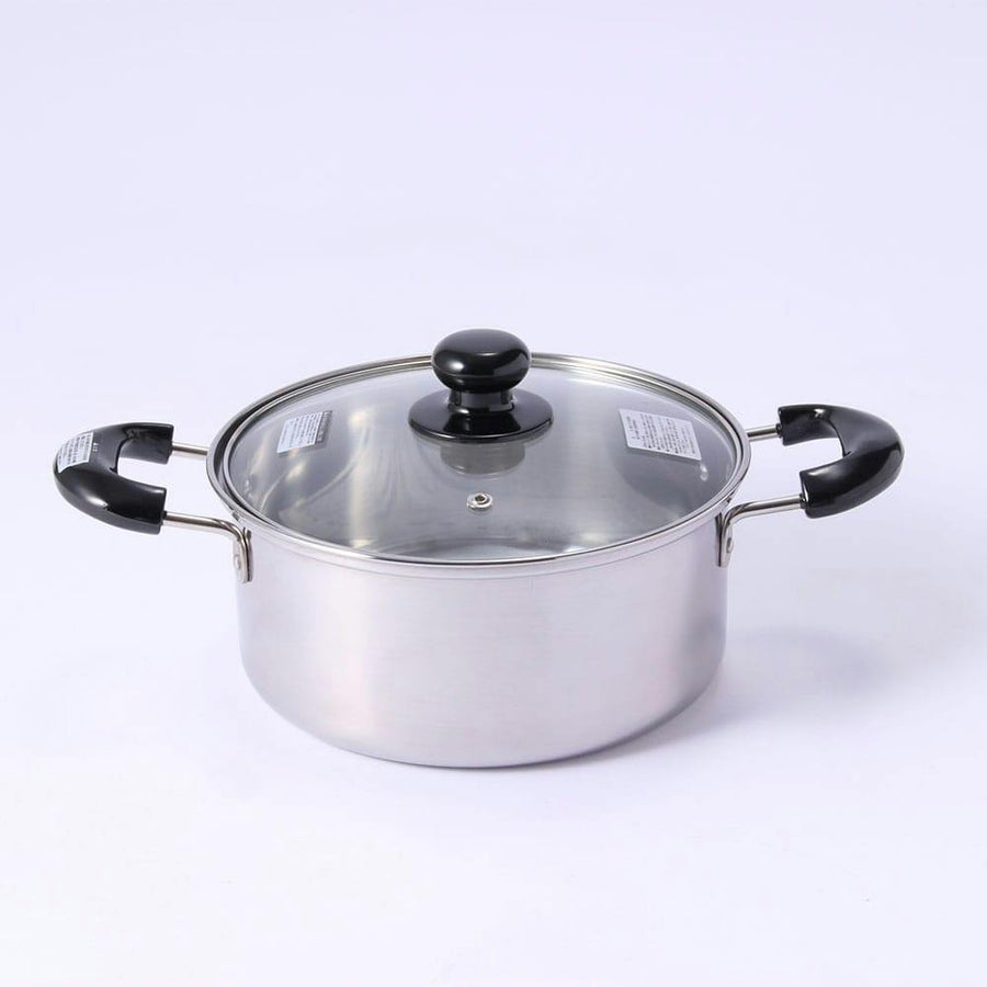 IH/Gas Stainless Steel Pot with Glass Lid, 20cm