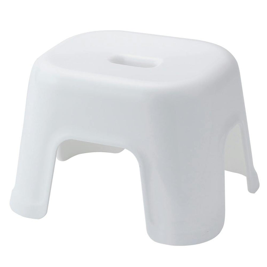 Stain-resistant bath stool, small, white