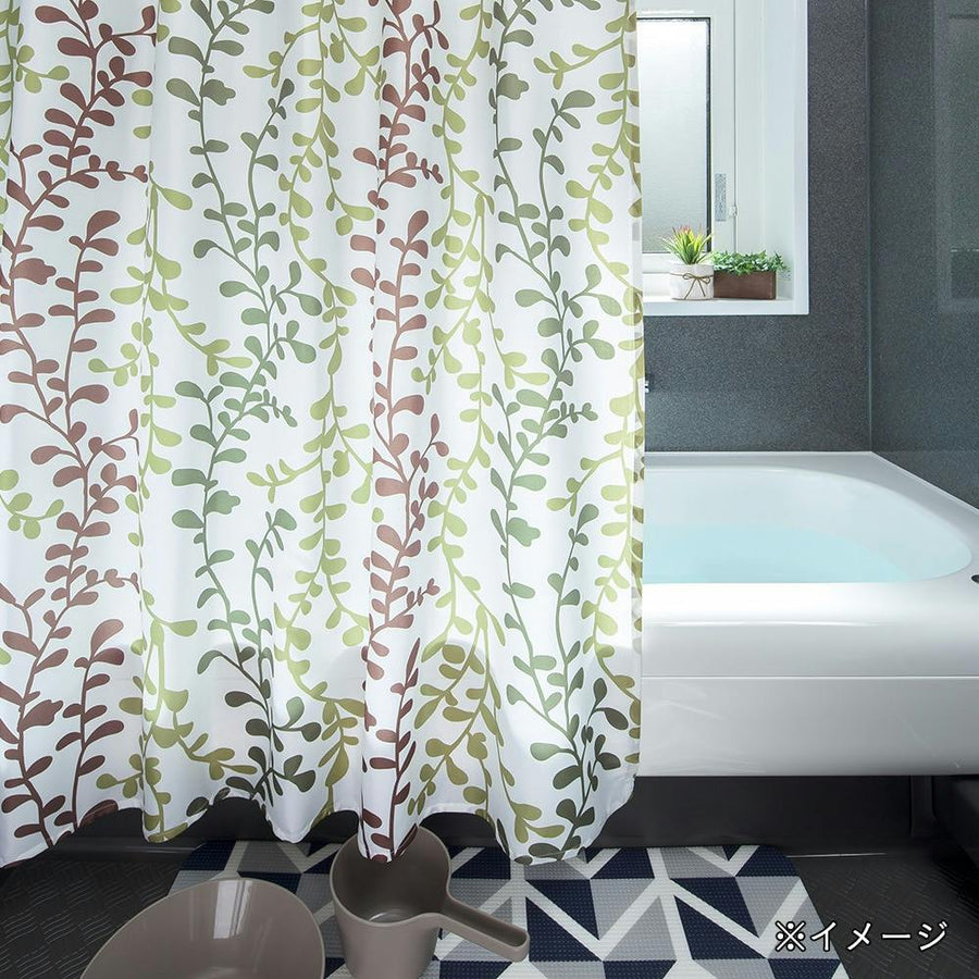 Shower curtain 130×150cm Wire plants