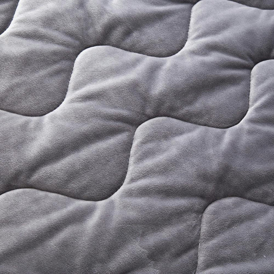 Bed Pad Short Boa Gray Semi-Double 120 x 200