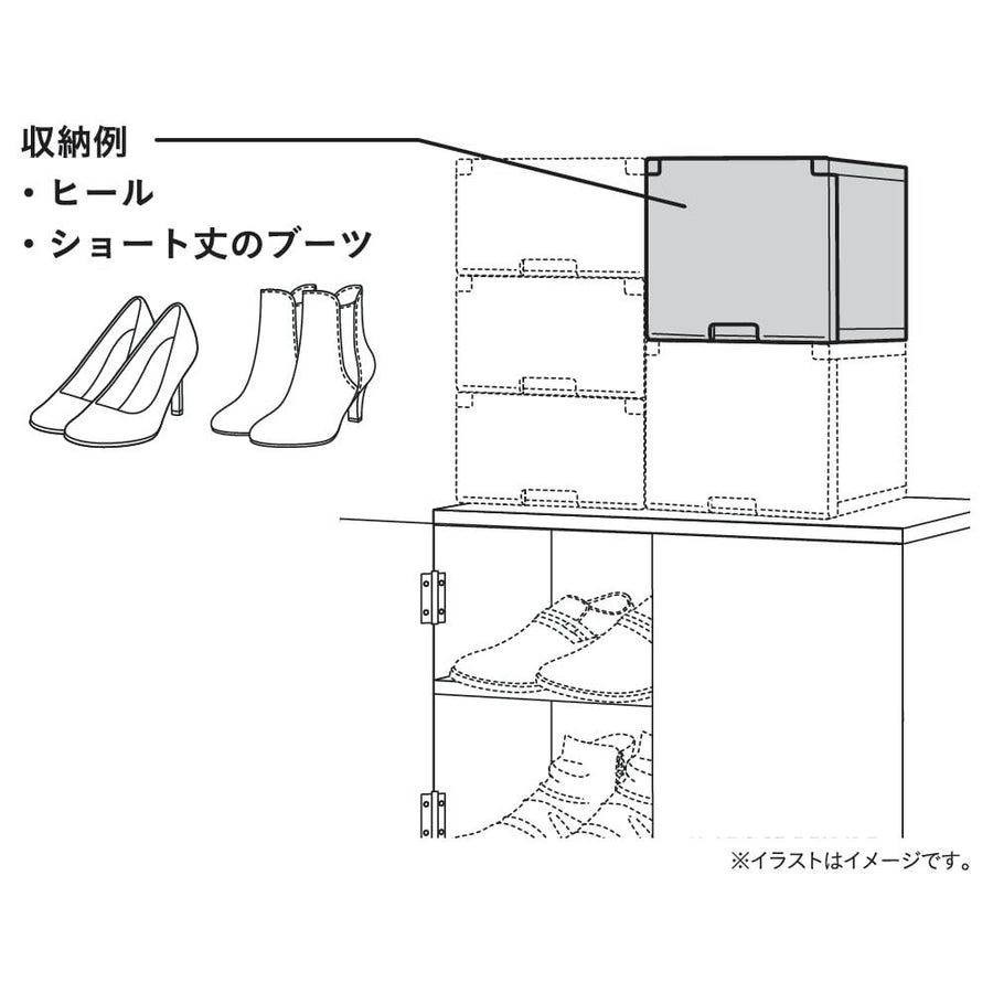 積み重ねたまま取り出せる組立式ケース ハイタイプ