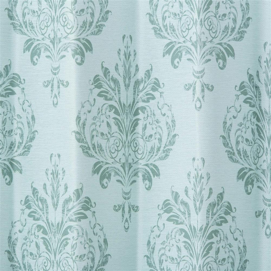 Blackout Curtains Ornament Mint Green 100 x 110 cm Set of 2