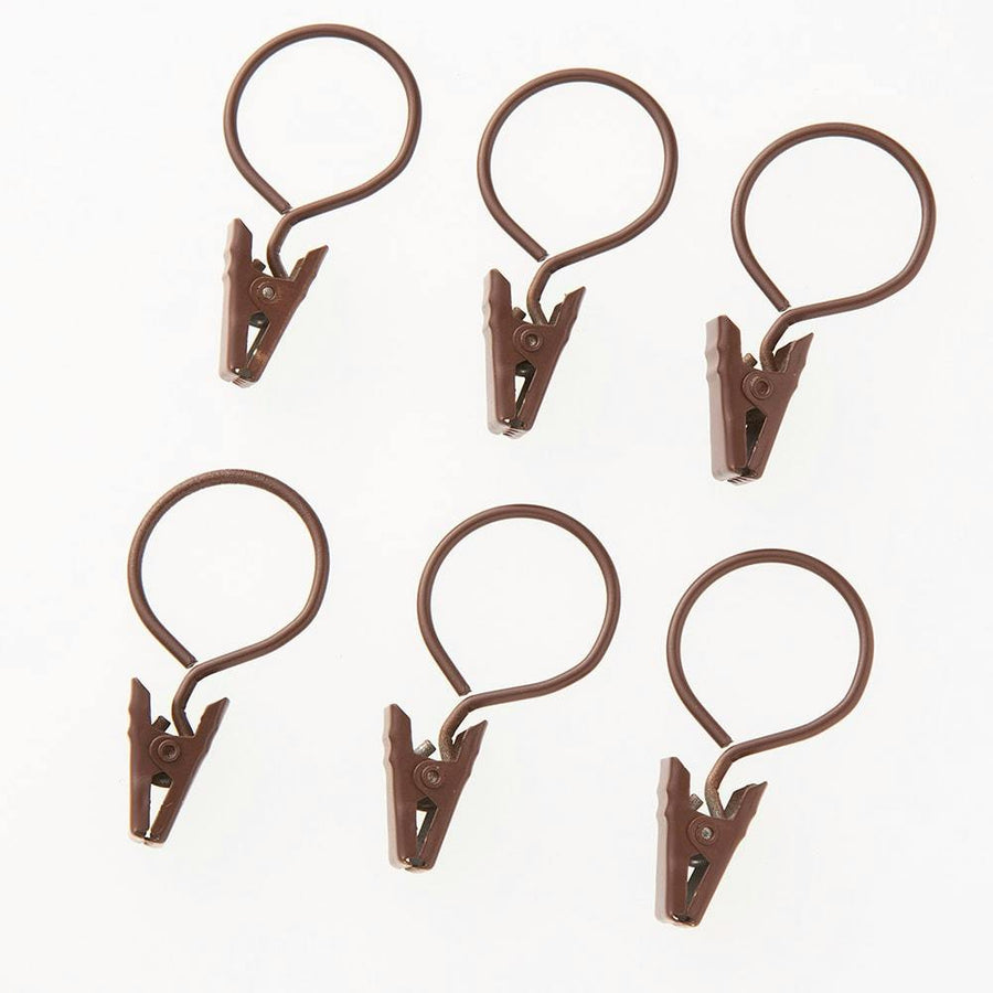 Ring Clip S, Inner Diameter 20mm, Brown, Pack of 6