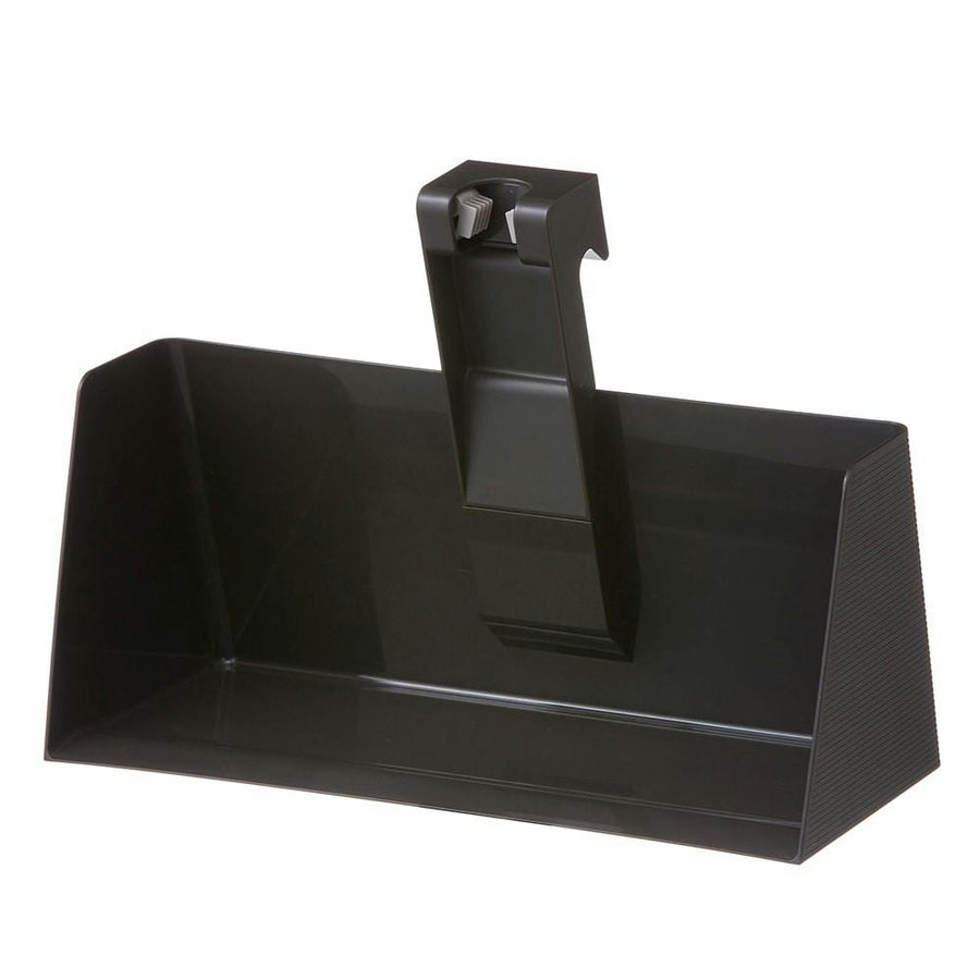 Floor wiper stand that doubles as a dustpan, black