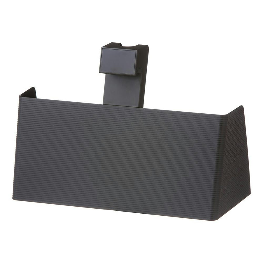 Floor wiper stand that doubles as a dustpan, black