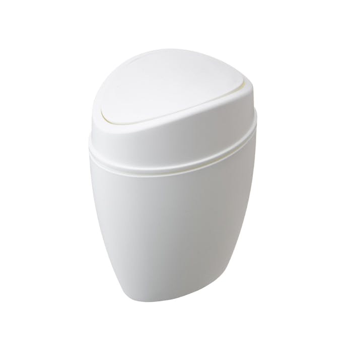 Oval Swing Wastebasket 1.1L White