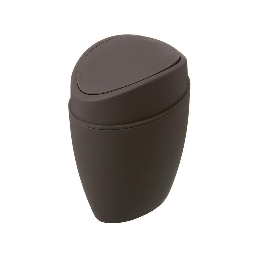 Oval Swing Wastebasket 1.1L Brown