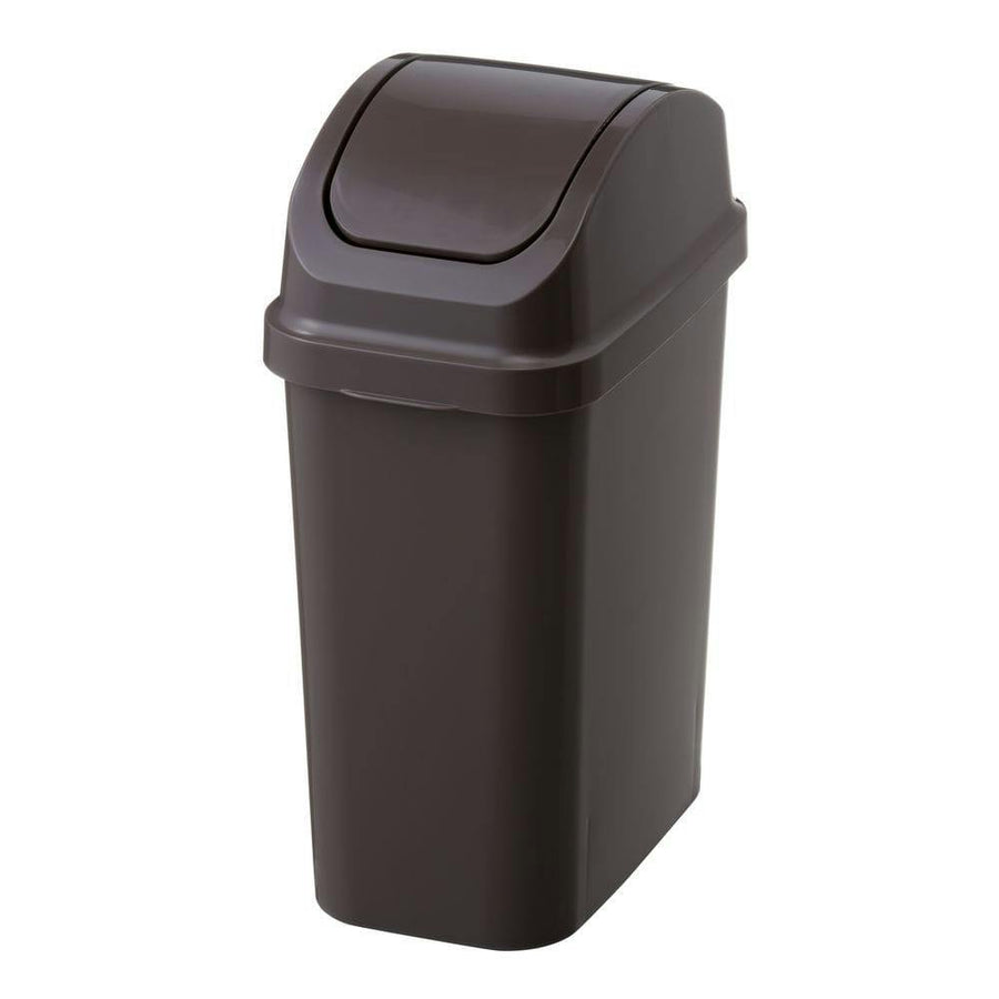 Slim Swing Wastebasket 10L Brown