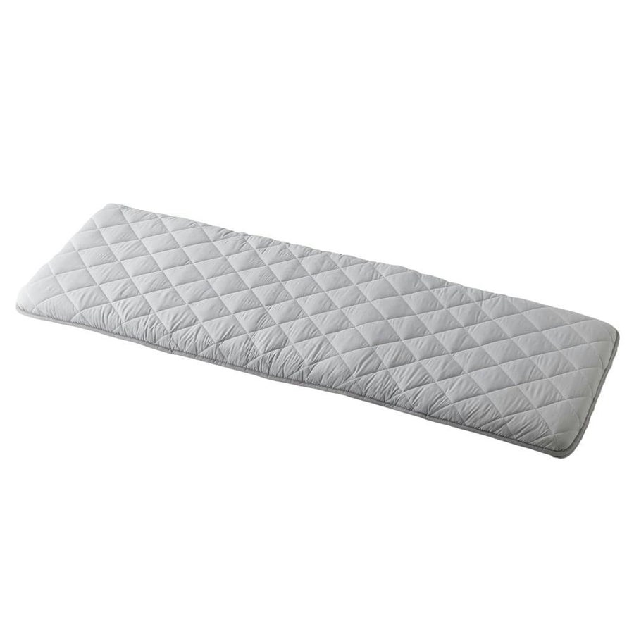 Five-layer long floor cushion that is resistant to wear and tear, light grey filling, 65 x 180 cm