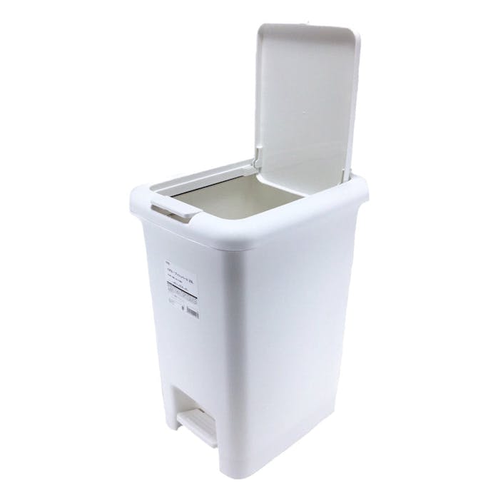 Pedal Push Pail, White, 20L, Trash Can