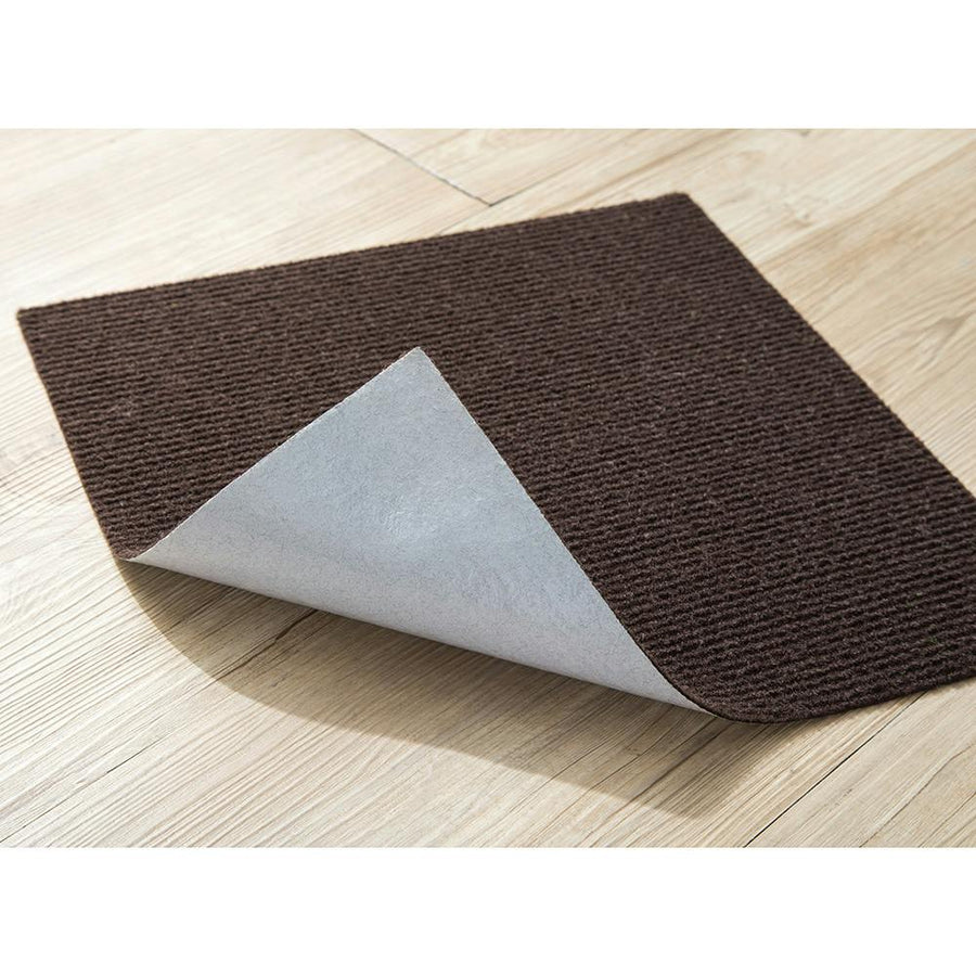 Washable suction mat, set of 9, plain, brown