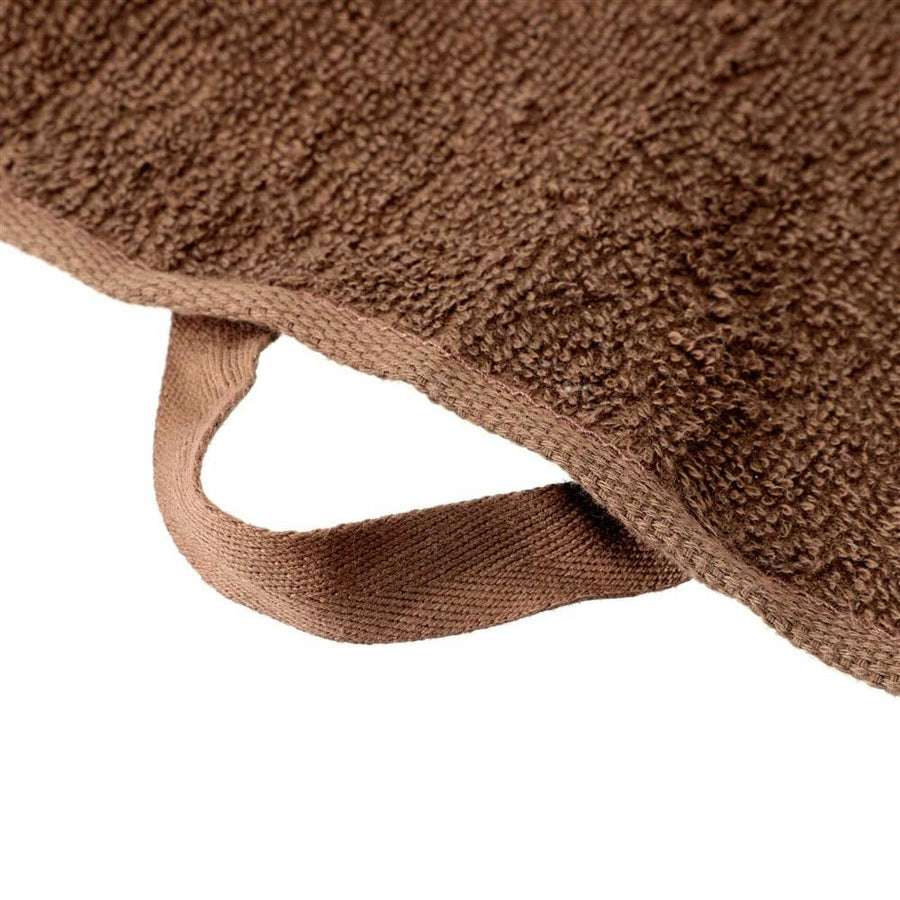 Antibacterial and deodorizing towels with loops, set of 2, beige/brown