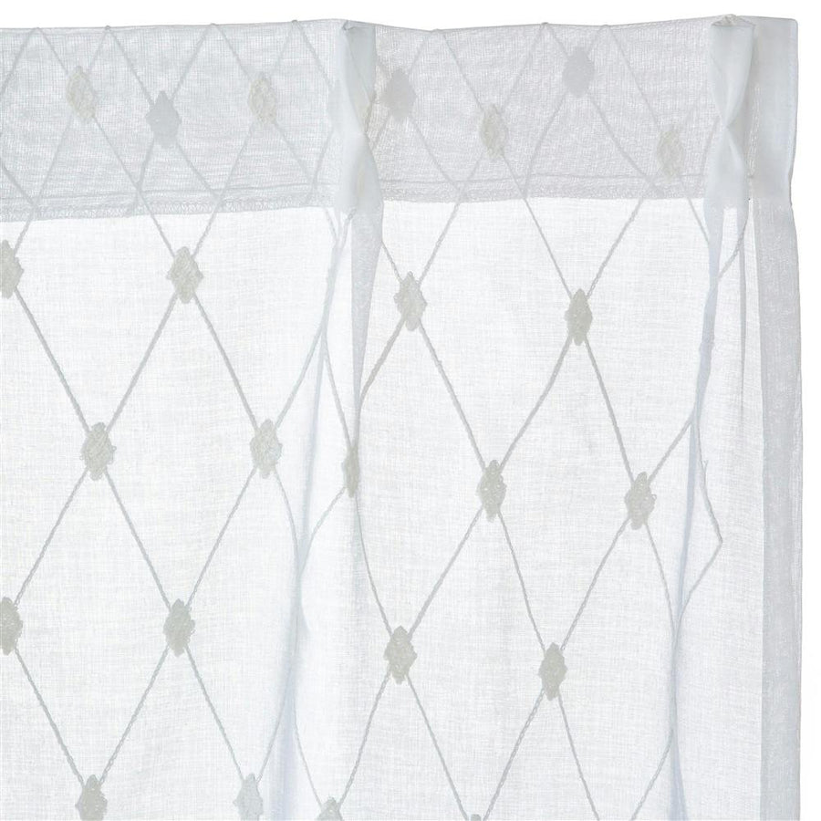 Stain-resistant Clean Argyle 100 x 108 cm 2-piece lace curtain